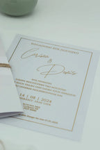 Invitation de mariage de luxe avec fleurs séchées