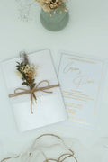 Luxury Wedding Invitation with Dried Flowers