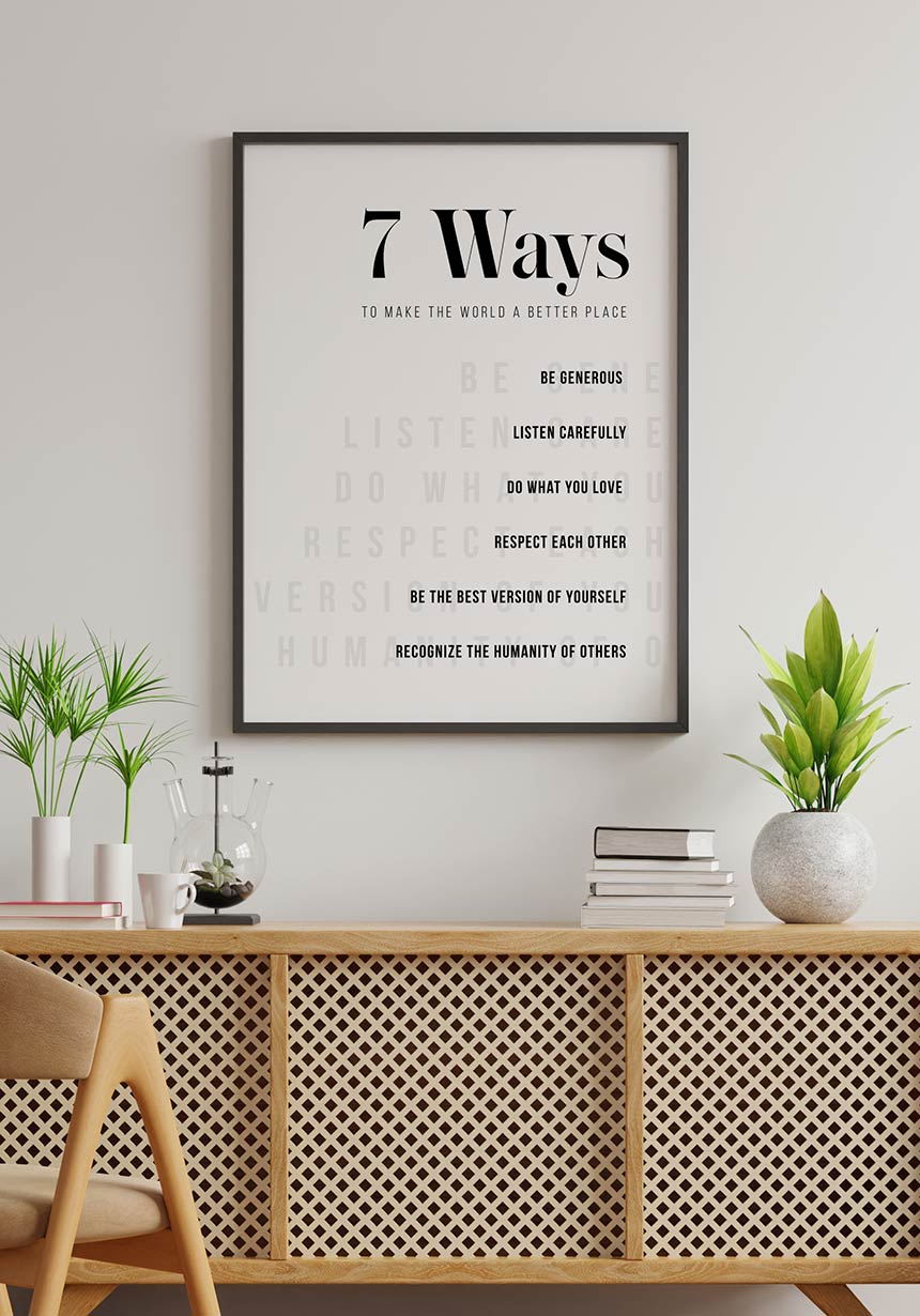 7 Ways to make the world a better place Poster