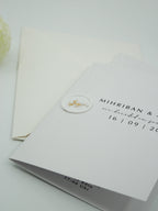 Minimalist Wedding Invitation in White with Envelope