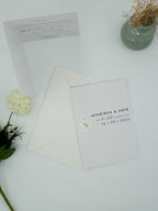 Minimalist Wedding Invitation in White with Envelope