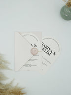 Luxury Wedding Invitation in Beige with Gold Accents