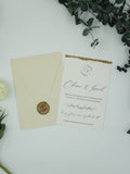 Luxury Wedding Invitation with Wax Seal