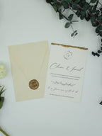 Luxury Wedding Invitation with Wax Seal