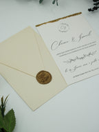 Luxury Wedding Invitation with Wax Seal