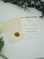 Luxury Wedding Invitation with Wax Seal