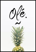 Pineapple poster with Olé Typography