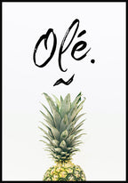 Pineapple poster with Olé Typography