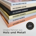 Picture frames of wood and aluminium