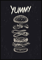 Burger Anatomy Poster