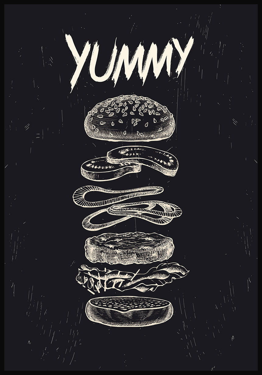 Burger Anatomy Poster