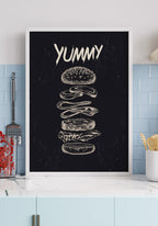 Burger Anatomy Poster Yummy
