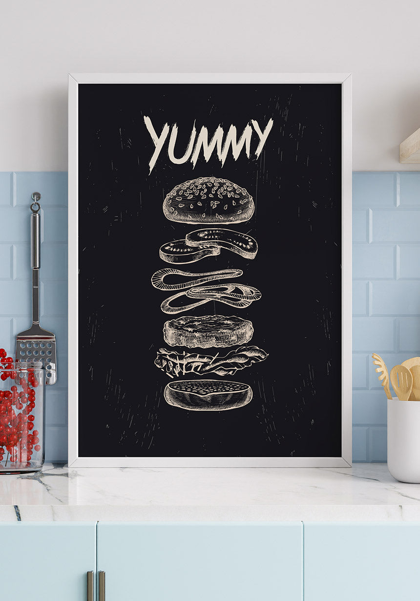 Burger Anatomy Poster Yummy