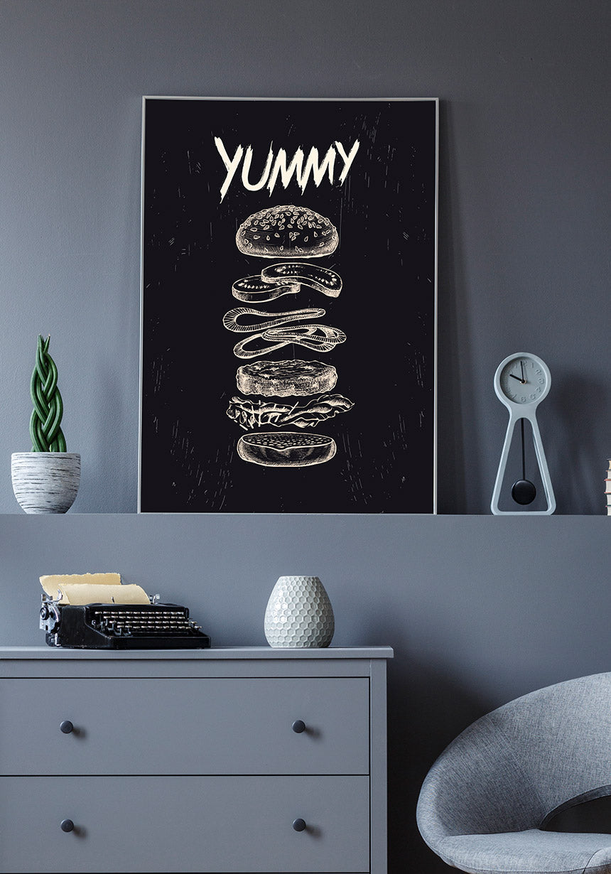 Burger Anatomy Poster