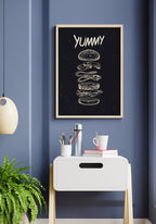 Burger Anatomy Poster kitchen