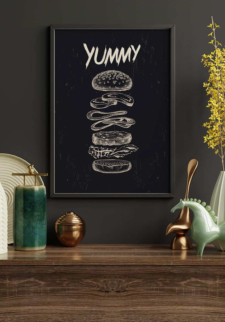 Burger Anatomy Poster Explosion