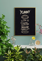 Burger Anatomy Poster composition