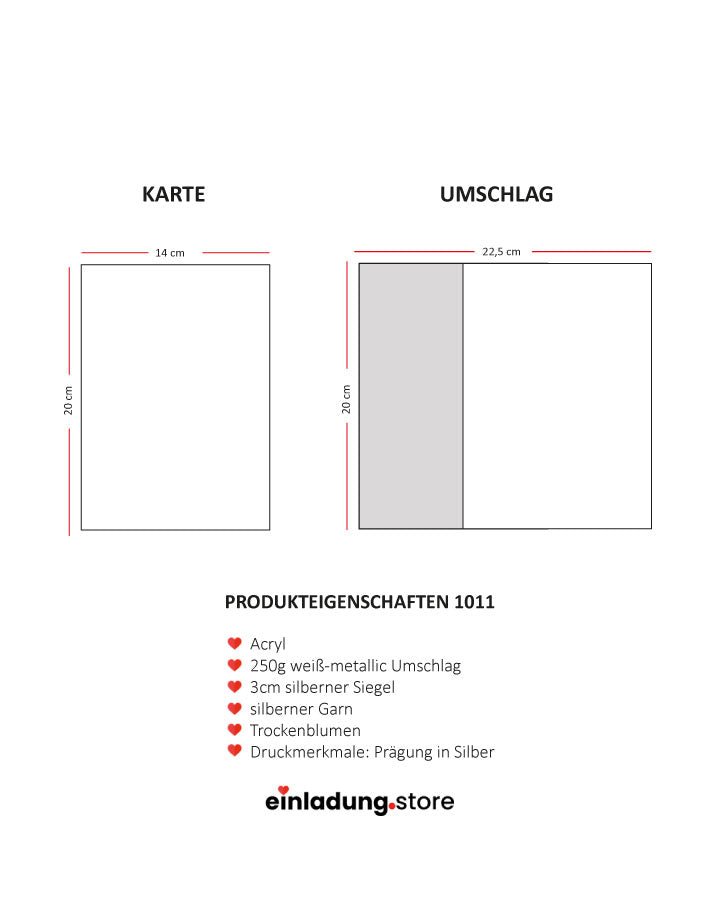 Code: 1011 - Handgemachte Hochzeitseinladung - Einladung Store