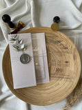 Classic Wedding Invitation in Beige with Wax Seal