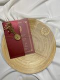 Luxury Wedding Invitation in Burgundy with Wax Seal