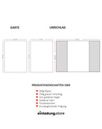 Code: DA1069 - Handgemachte Hochzeitseinladung - Einladung Store