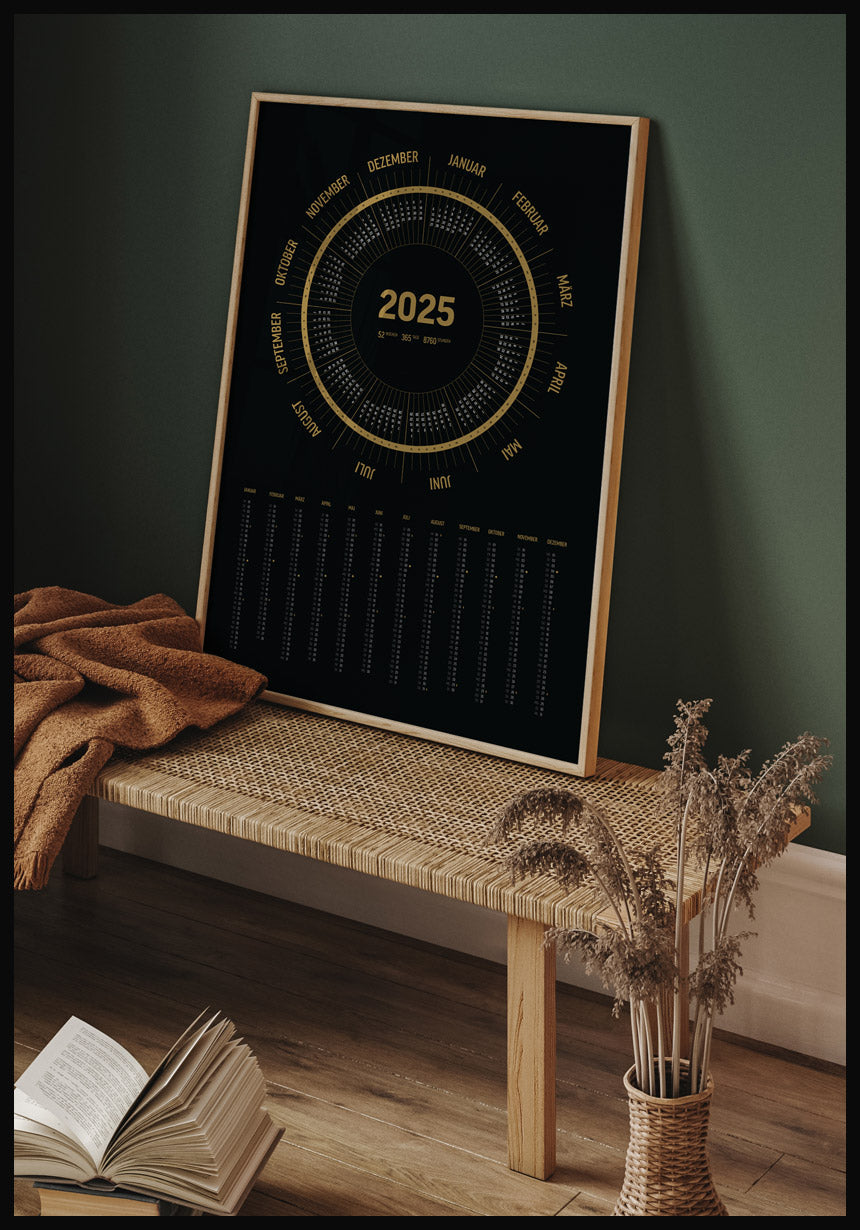 Élégant calendrier annuel 2025