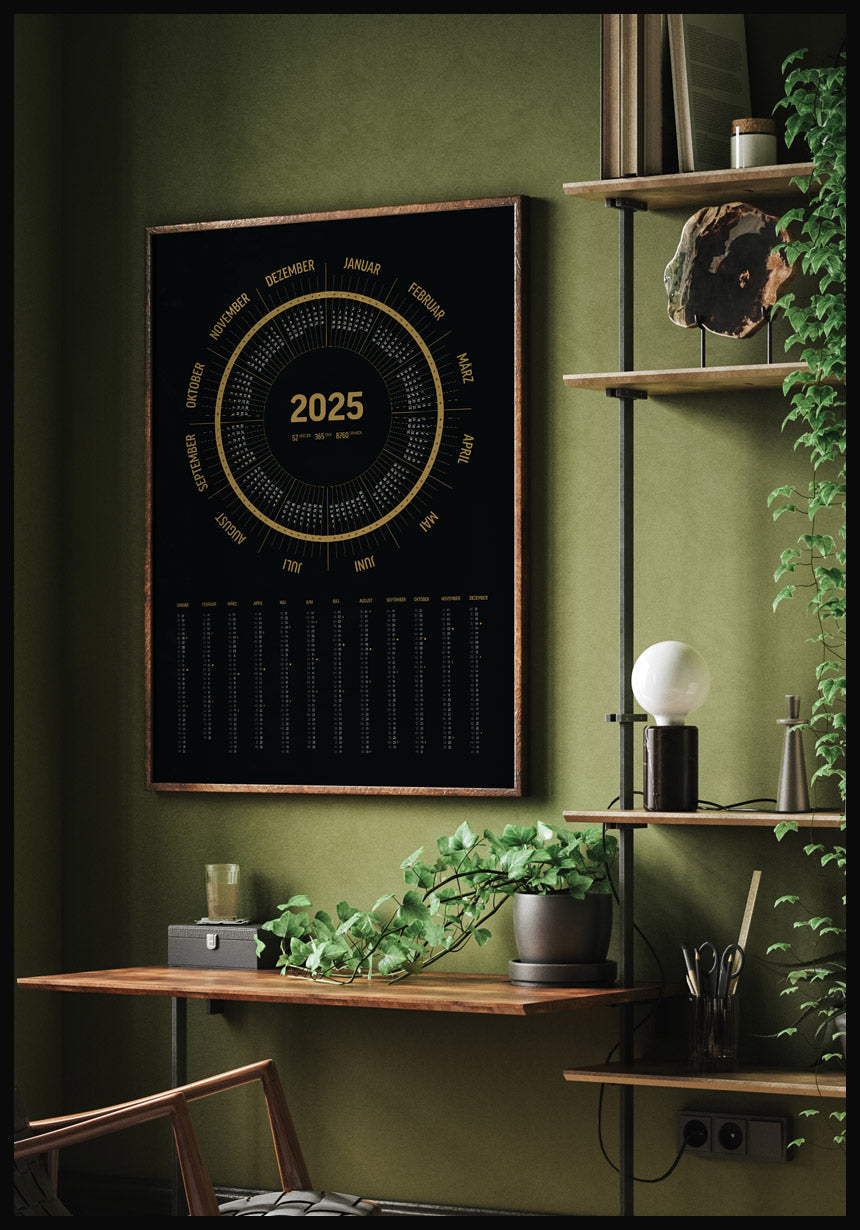 Élégant calendrier annuel 2025