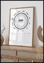 Élégant calendrier annuel 2025