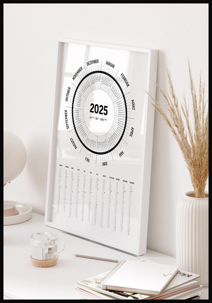 Élégant calendrier annuel 2025