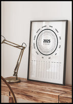 Élégant calendrier annuel 2025