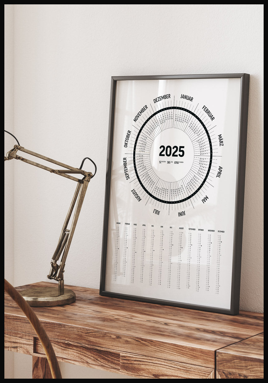 Élégant calendrier annuel 2025