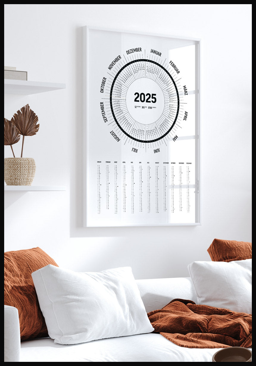 Élégant calendrier annuel 2025