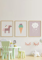 unicorn poster illustration with star picture wall