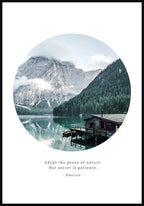 Photography Poster Quote Emerson Adopt the peace of nature