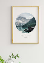 Photography Poster Quote Emerson Adopt the peace of nature in the dining room