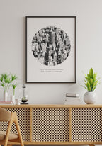 Photography Poster Quote I'm in love with cities in black frame