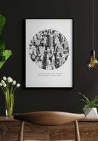 Photography Poster Quote I'm in love with cities on black wall