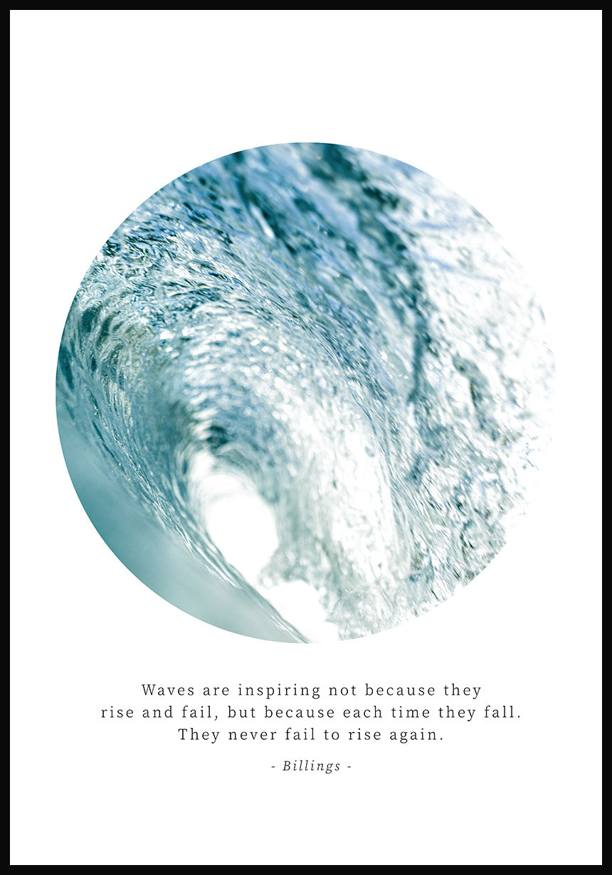 Photography Poster Quote Billings Waves