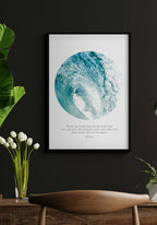 Fotografie Poster Quote Billings Wellen im Desk