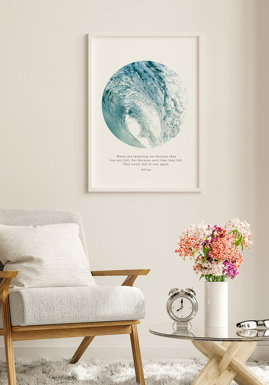 Photography Poster Quote Billings Waves at Lounge Corner