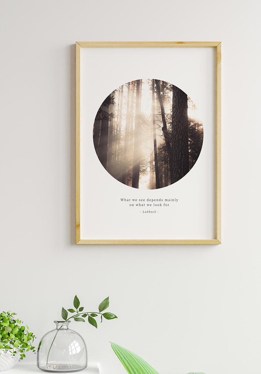 Photography Poster Quote Lubbock in wooden frame