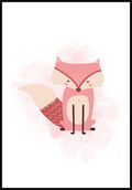 Fox Poster Children's room pink
