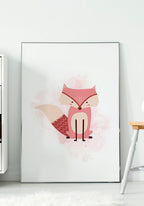 Fuchs Poster Children's room pink in frame