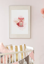 Fuchs Poster Children's room pink over cot