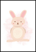 Rosa Hase Poster Illustration Children's Room