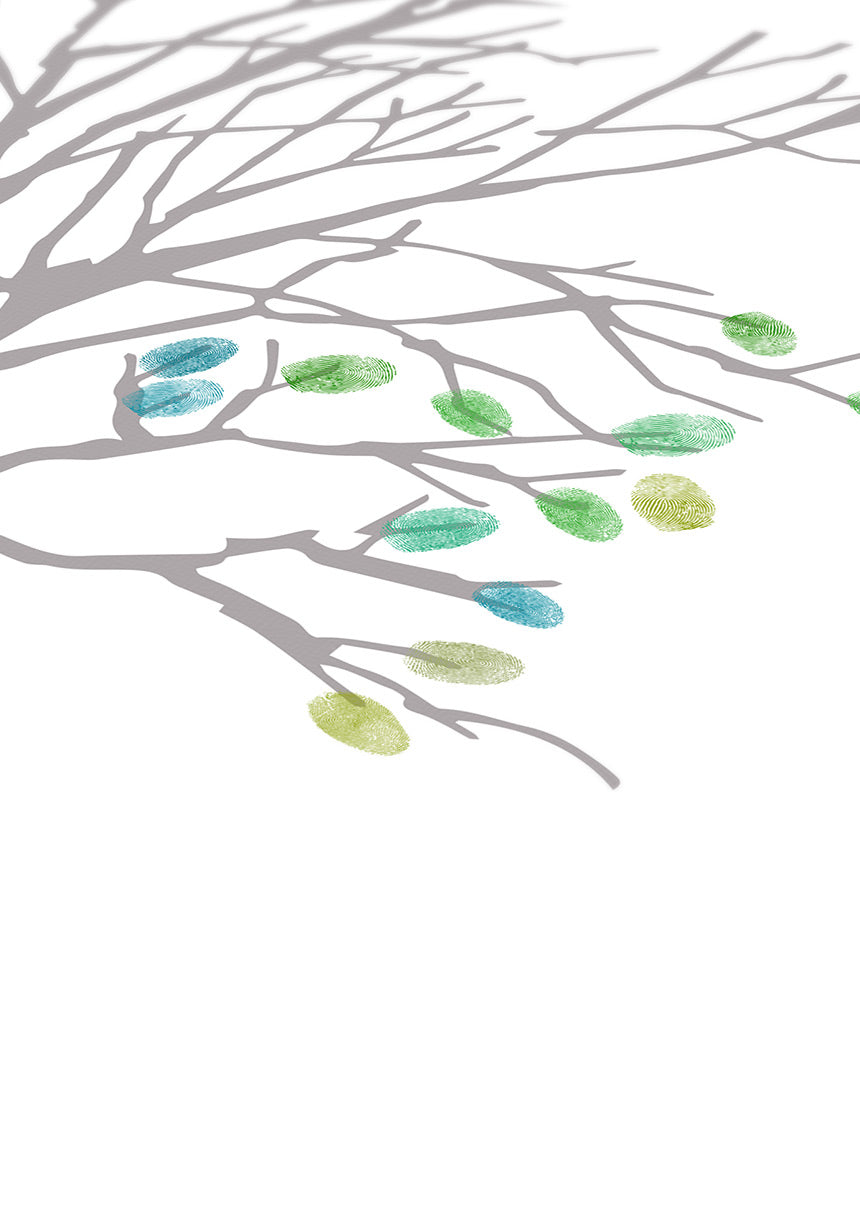 Personalisierbares Poster Fingerabdruck Baum Detail