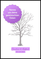 Personalisierbares Poster Fingerabdruck Baum personalisierbare Fläche
