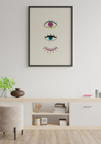 Illustration Poster Eye impact in the living room