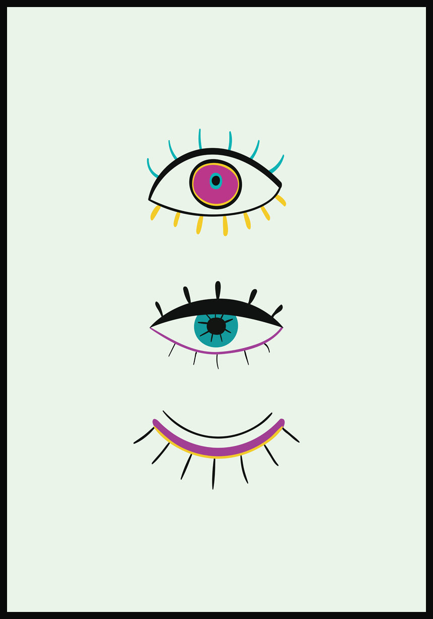 illustration poster light green background