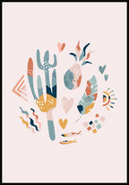 Illustration Poster Boho Kaktus Crew